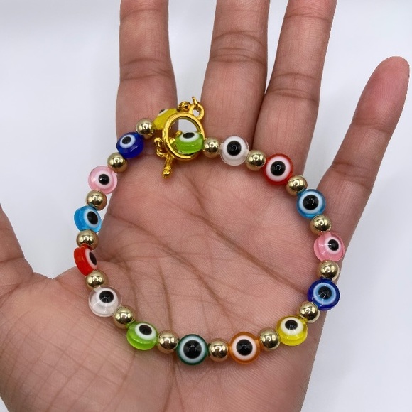Evil Eye Y2K Inspired Anklet - Picture 2 of 10